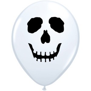 Totenkopf 12,5cm 5" Latex Luftballon Qualatex