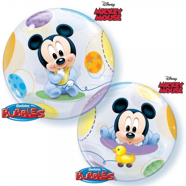Qualatex Bubble Mickey Maus Baby 22" 56cm Luftballon