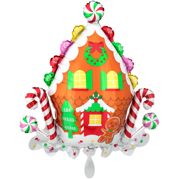 Gingerbread House Lebkuchen Haus vom Nikolaus Folienballon - 76cm 30''