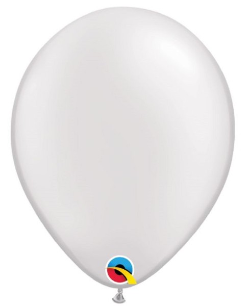 Qualatex Pearl White 27,5cm 11 Inch Latex Luftballons Weiß 