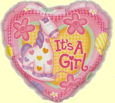 Mini Folienballon It's A Girl Soft Pony 22,5cm 9"