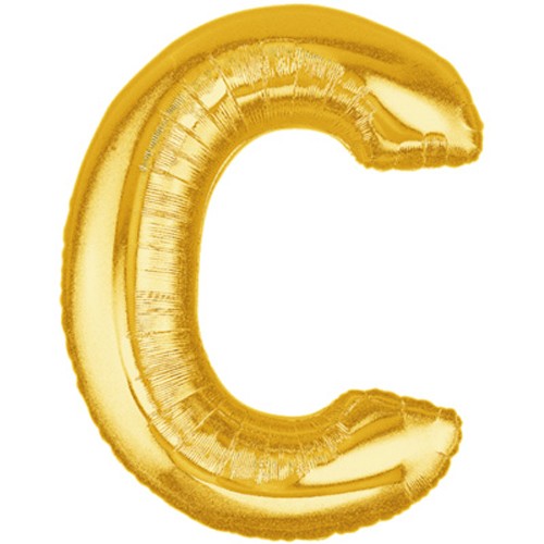 Buchstaben C gold Folienballon - 101cm 40''