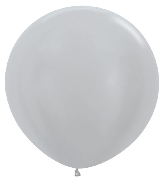 Sempertex 481 Satin Pearl Silver (Silber) 90cm 36" Latex Riesenluftballons