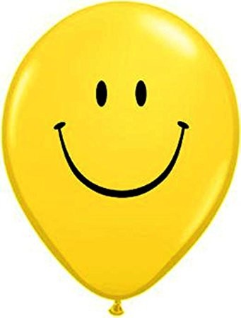 Smiley Face Yellow 12,5cm 5" Latex Luftballons Qualatex
