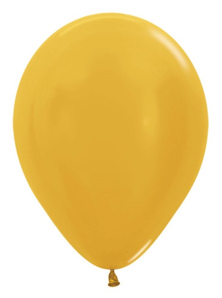 Sempertex 570 Metallic Gold 25cm 10" Latex Luftballons