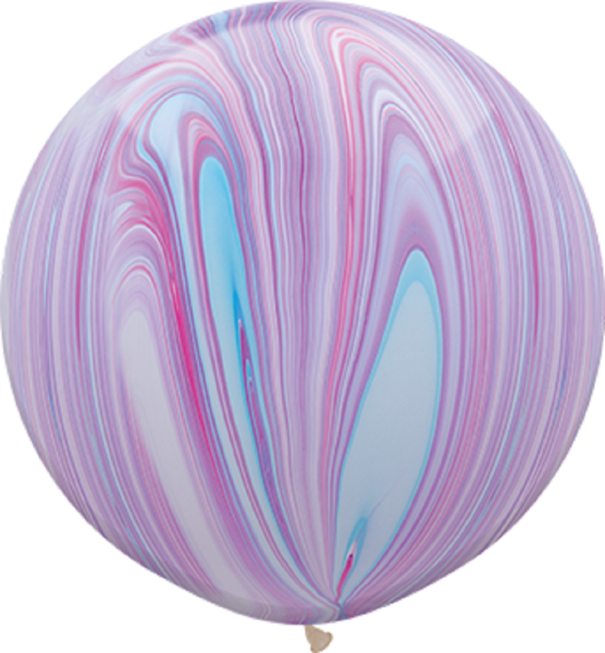 Qualatex SuperAgate Fashion Rainbow marmoriert 75cm 30" Latex Luftballons