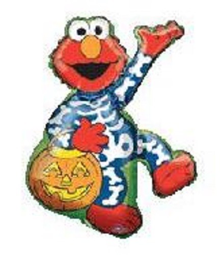 Halloween Elmo mit Kürbislaterne Sesamstraße Folienballon - 97cm 38"