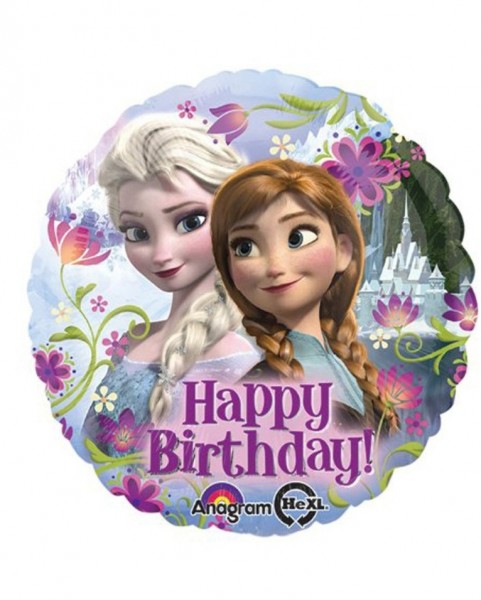 Happy Birthday Frozen Elsa Anna Folienballon - 43cm 17"