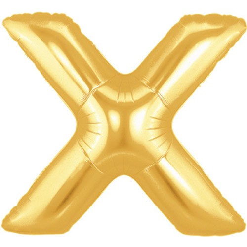 Buchstaben X Gold Folienballon - 101cm 40''