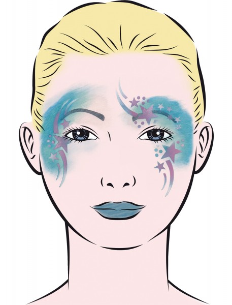 Eulenspiegel Face Painting Schablone Stardust