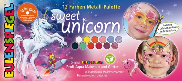 Eulenspiegel 12 Farben Metall Palette Sweet Unicorn