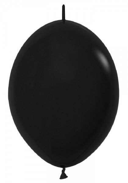 Link o Loon 080 Fashion Black (Schwarz) 15cm 6" Latex Luftballons Sempertex