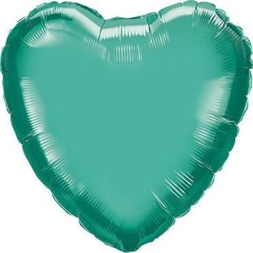Folienballon Herz Chrome Green Grün 45cm 18 Inch Qualatex