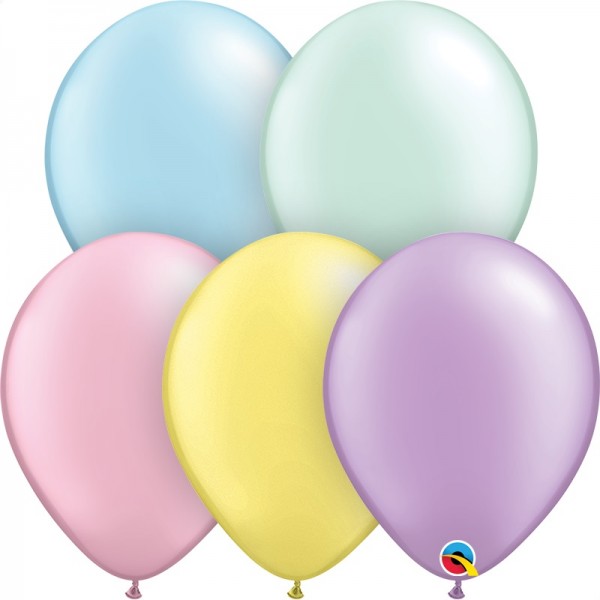 Qualatex Assortment Pastel Pearl (bunt gemischt) 27,5cm 11" Latex Luftballons