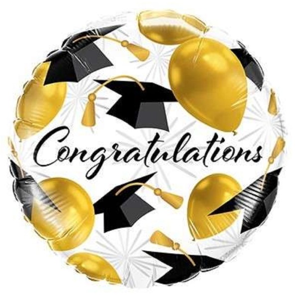 Glückwunsch Congratulations Gold Folienballon 46cm 18 Inch