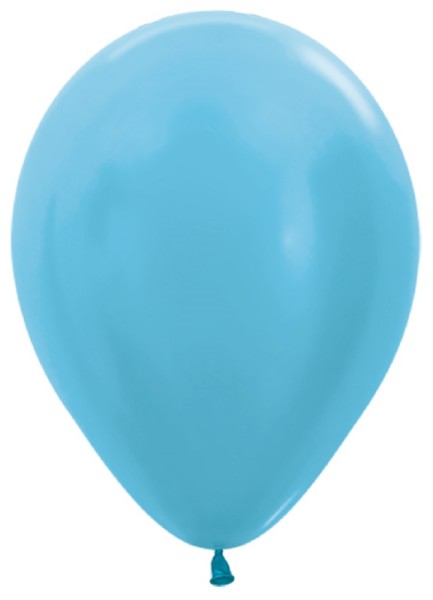 Sempertex 438 Satin Pearl Caribbean Blue (Blau) 12,5cm 5" Latex Luftballons