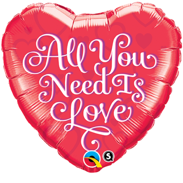 All You Need Is Love Herzform Red 46cm 18 Inch