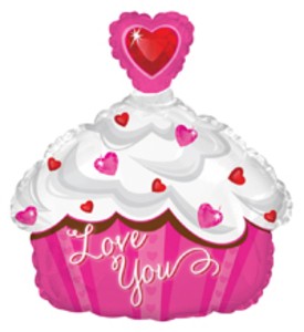 Mini Folienballon Love you Cupcake 30cm 12"