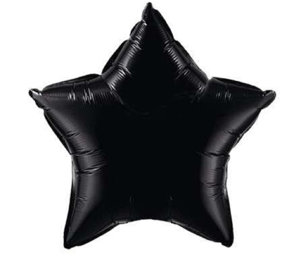 Stern Onyx Black Folienballon schwarz - 50cm - Qualatex