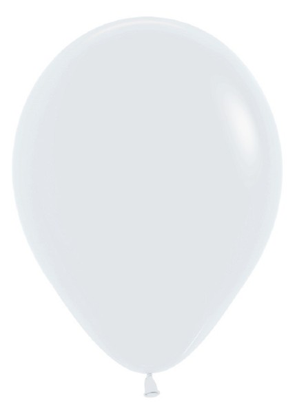 Sempertex 005 Fashion White 23cm 9 Inch Latex Luftballons Weiß