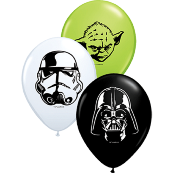 Star Wars Faces 12,5 cm 5" Latex Luftballons Qualatex
