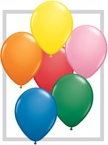 Qualatex Assortment Standard (bunt gemischt) 27,5cm 11" Latex Luftballons