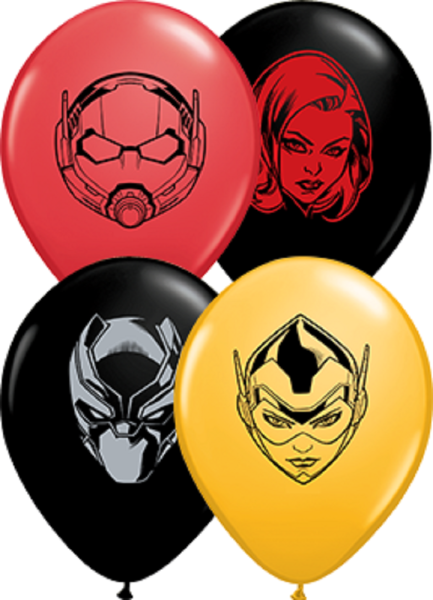 Marvel's Characters Faces Sortiment 12,5cm 5" Luftballons Qualatex