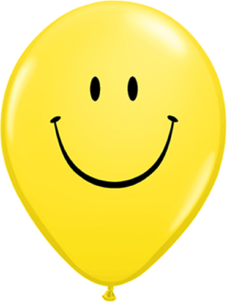 Smile Face Yellow Smiley 27,5cm 11" Latex Luftballons Qualatex