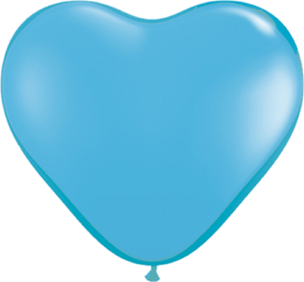 Qualatex Herz Standard Pale Blue (Blau) 15cm 6" Latex Luftballons
