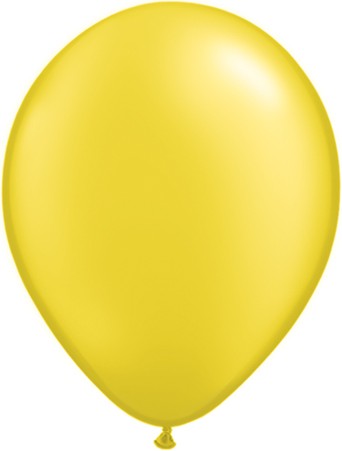 Qualatex Pearl Citrine Yellow Zitronengelb 27,5cm 11" Latex Luftballons