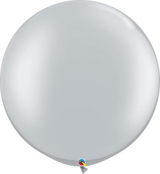 Qualatex Silver Silber 75cm 30" Riesen Latex Luftballon