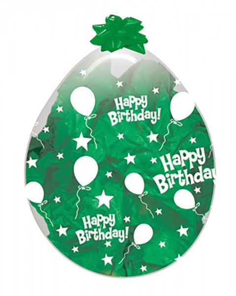 Verpackungsballons Happy Birthday Ballons and Stars 45cm 18" Sempertex Stuffer