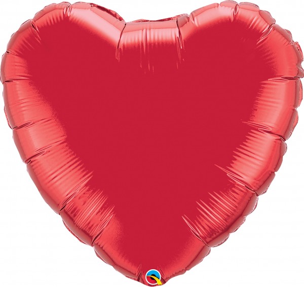 Folienballon Herz Ruby Red 90cm 36 Inch Qualatex