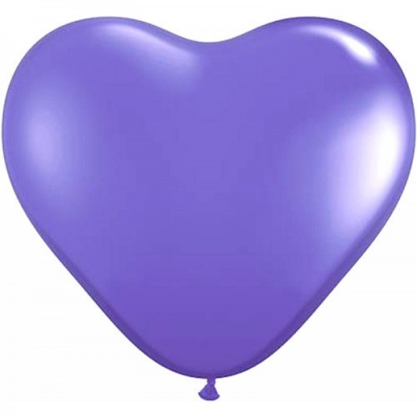 Qualatex Herz Fashion Purple Violet (Lila) 27,5cm 11" Latex Luftballons