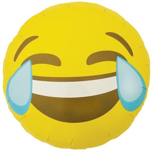 Smiley Face gelb Emoji laughing Folienballon 45cm 18"