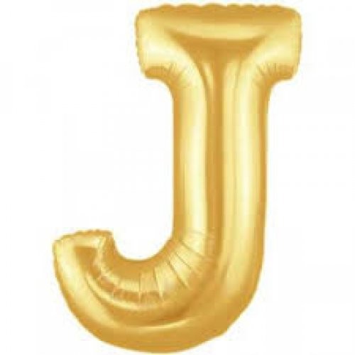 Buchstabe J gold Folienballon 101cm