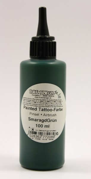 Painted und Airbrush Tattoo Farbe Smaragdgrün 100 ml Eulenspiegel