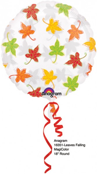Folienballon See- Thru Leaves Falling - 45 cm