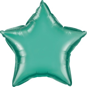 Folienballon Stern Chrome Green (grün) - 50 cm