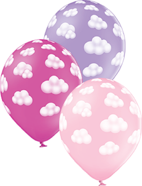 Fluffy Clouds Girl Sortiment 30cm 12" Latex Luftballons Belbal