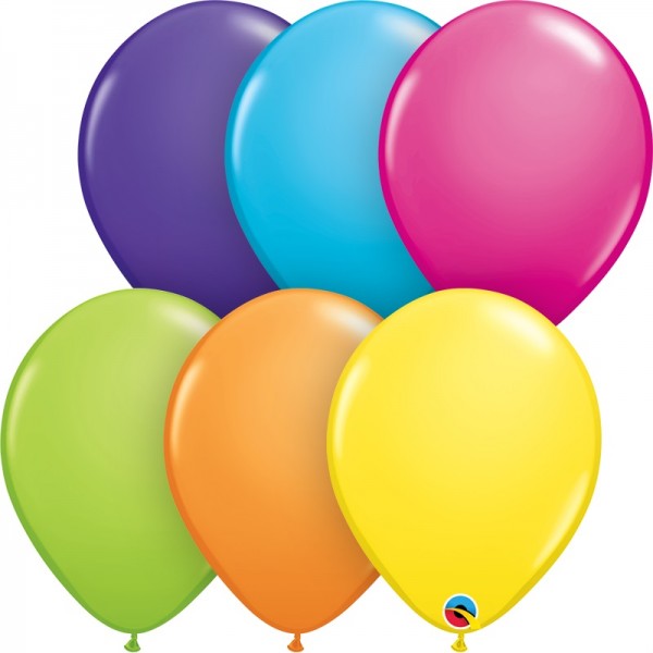 Qualatex Assortment Tropical (bunt gemischt) 27,5cm 11" Latex Luftballons