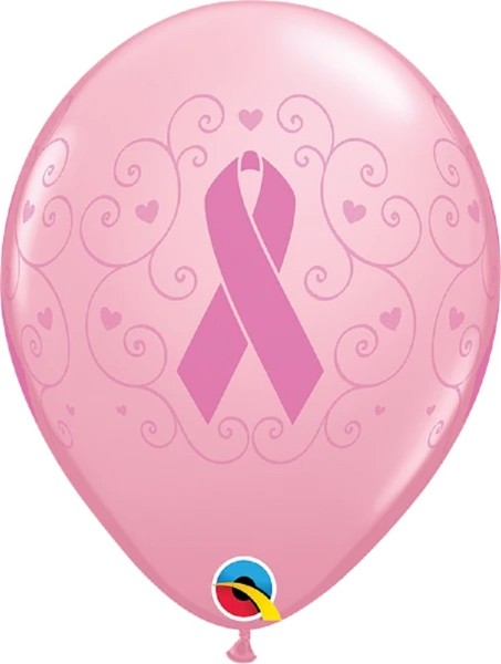 Breast Cancer Awareness Wrap Pink 27,5cm 11 Inch Latex Luftballons Qualatex