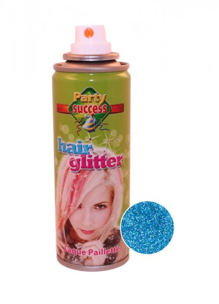 Eulenspiegel Glitzer-Effekt Haarspray Blau 125 ml