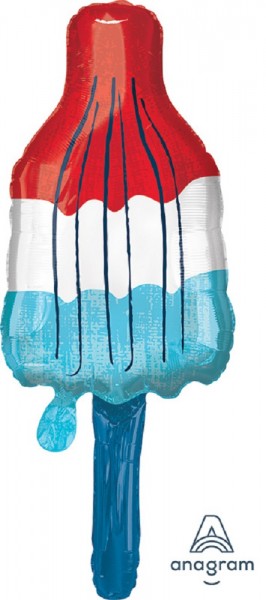 Eis am Stiel Red, White, Blue Popsicle Folienballon 101cm 40 ''
