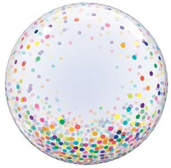Qualatex Deco Bubble Colourful Confetti Dots 24 Inch 61cm Luftballon