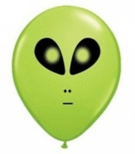 Alien 12,5cm 5" Latex Luftballons Qualatex