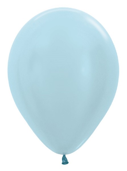 Sempertex 440 Satin Pearl Blue (Blau) 30cm 12" Latex Luftballons