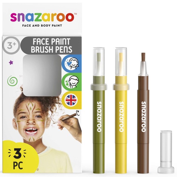 Snazaroo Pinselstift Set Dschungel Brush Pen Jungle Pack