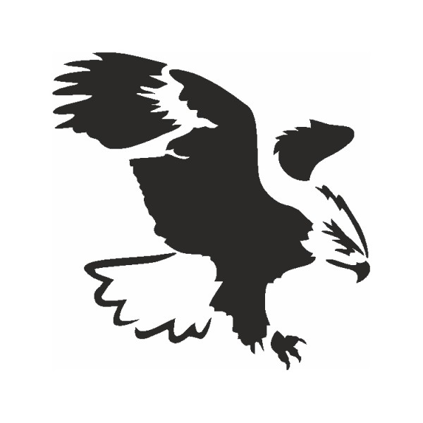 Selbstklebe Schablone Adler Eulenspiegel
