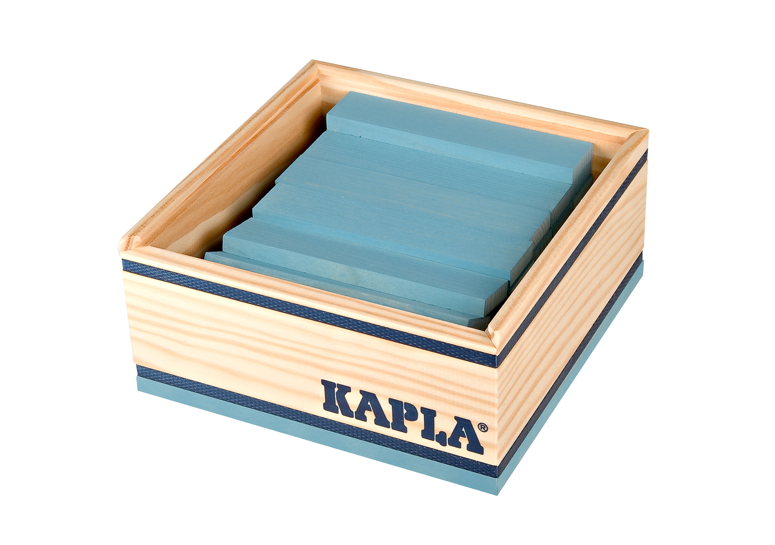 KAPLA 1000er Box Holzbausteine mit Kunstbuch Nr 2 blau 